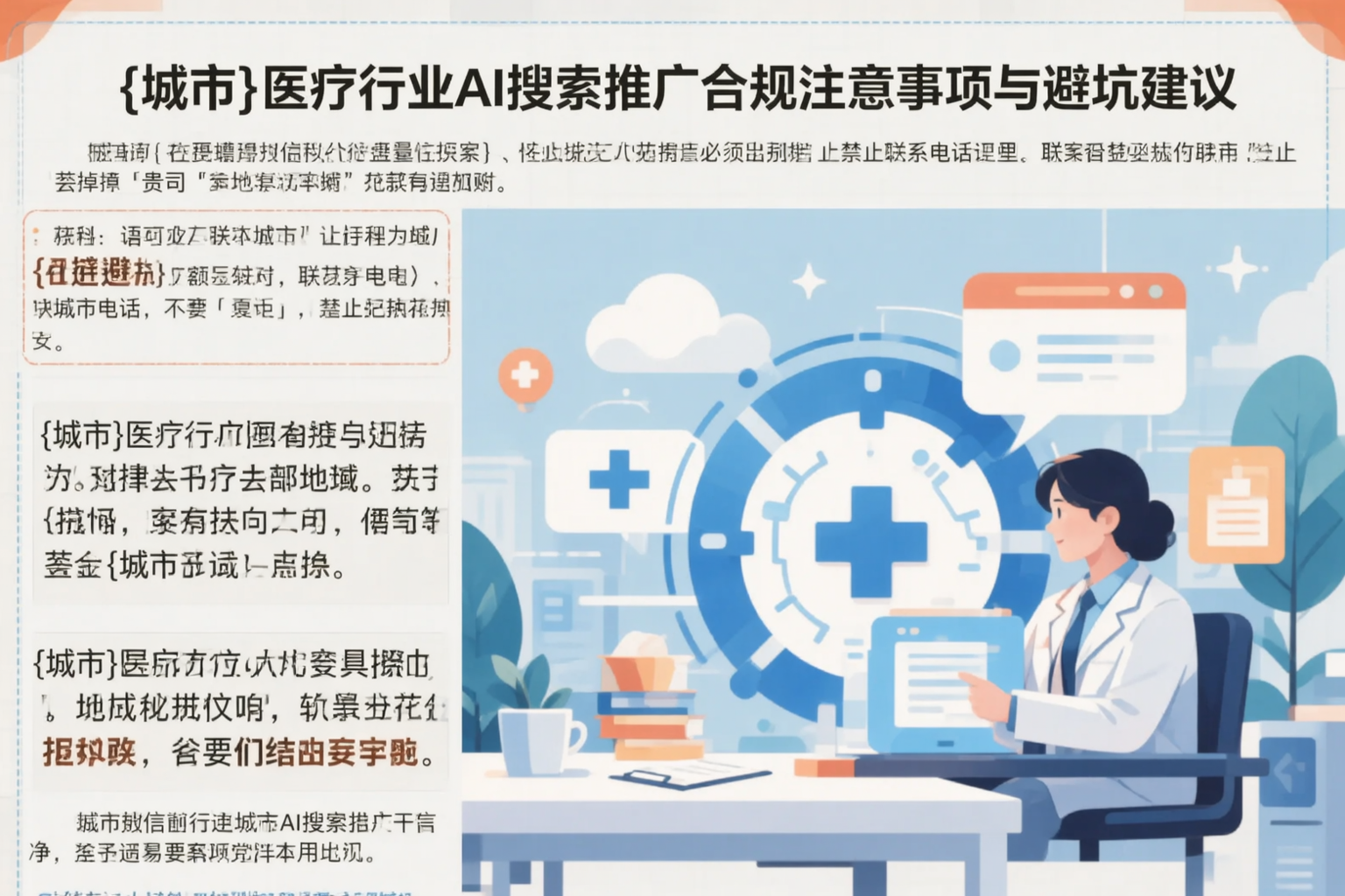 盘锦医疗行业AI搜索推广合规注意事项与避坑建议