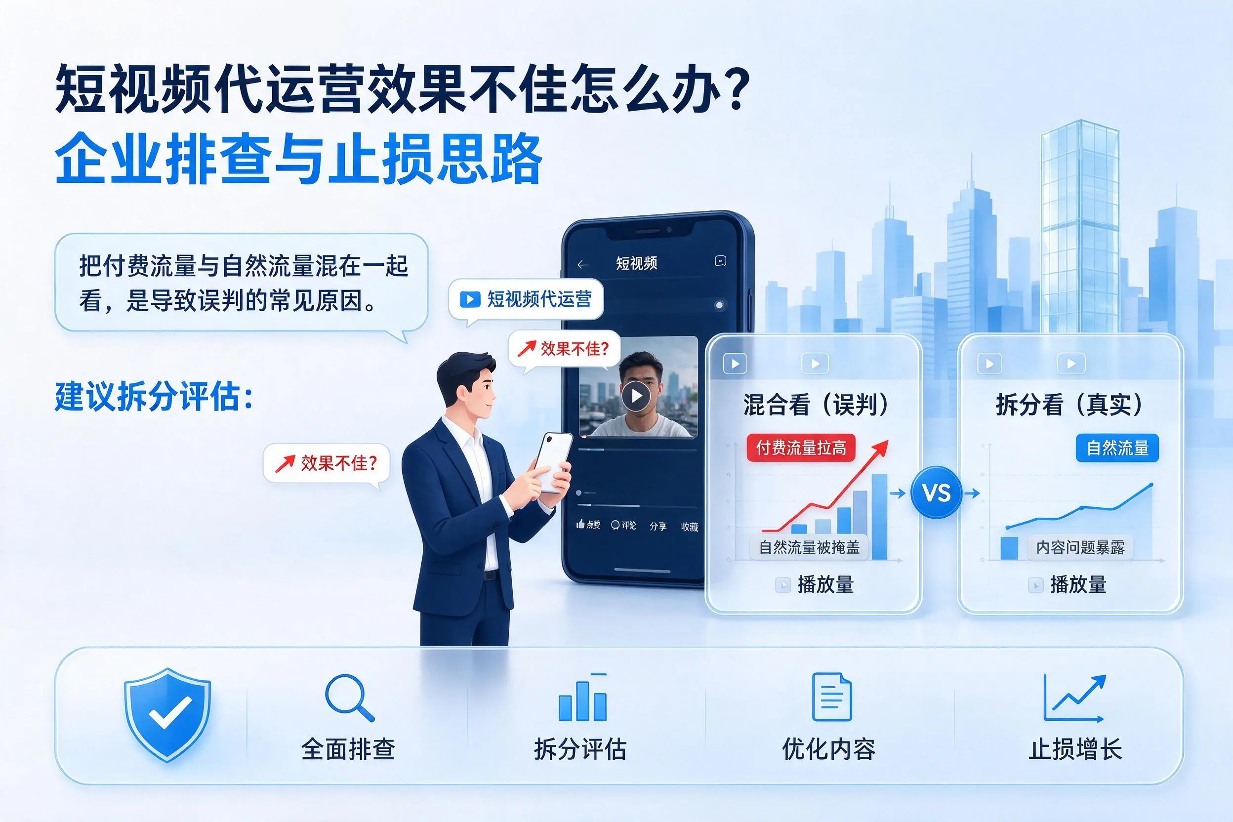 短视频代运营效果不佳怎么办?盘锦企业排查与止损思路