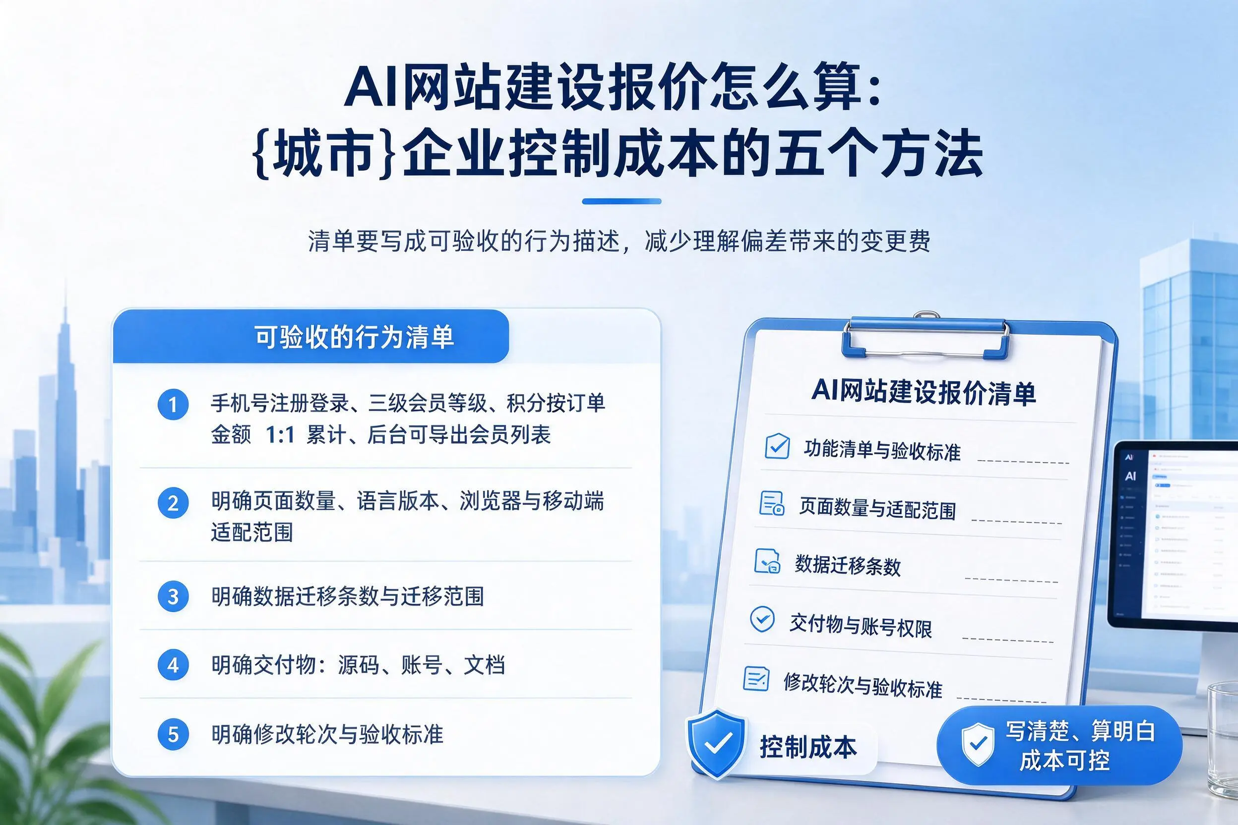 AI网站建设报价怎么算：盘锦企业控制成本的五个方法